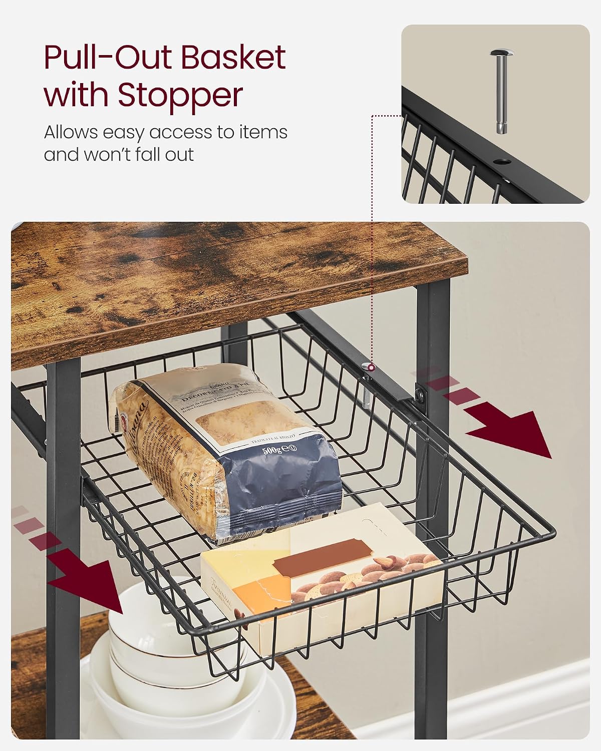 VASAGLE Baker Rack with Shelves (KKS35X)