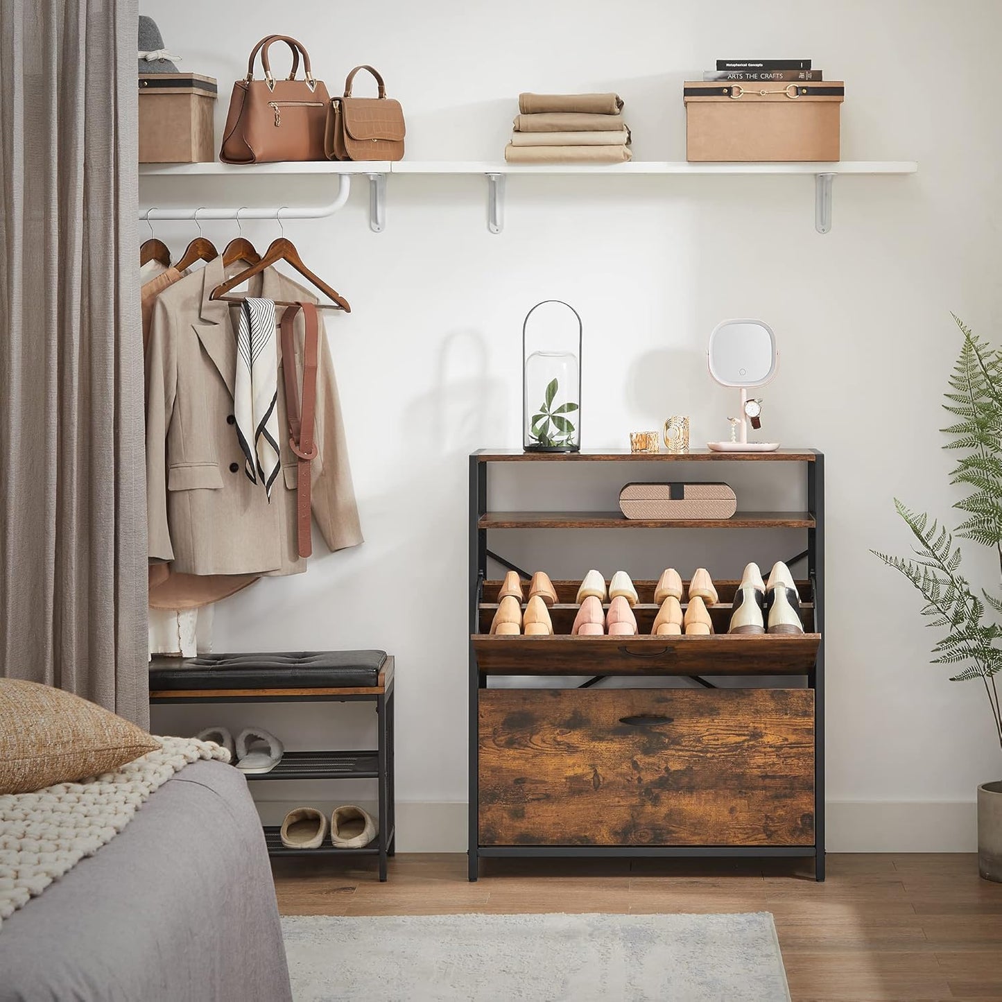 VASAGLE Narrow Shoe Cabinet