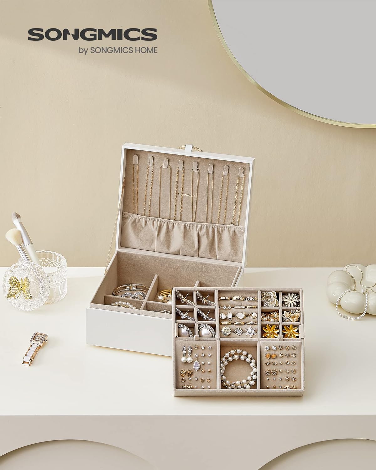 SONGMICS Jewellery Box JBC165w01