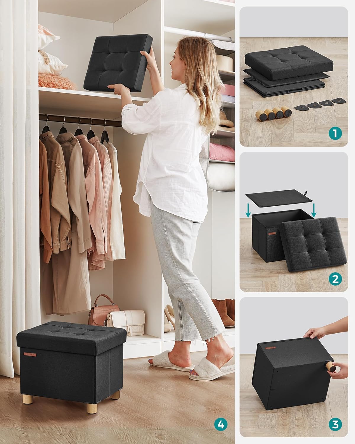 SONGMICS Bench Stool LSF012B11