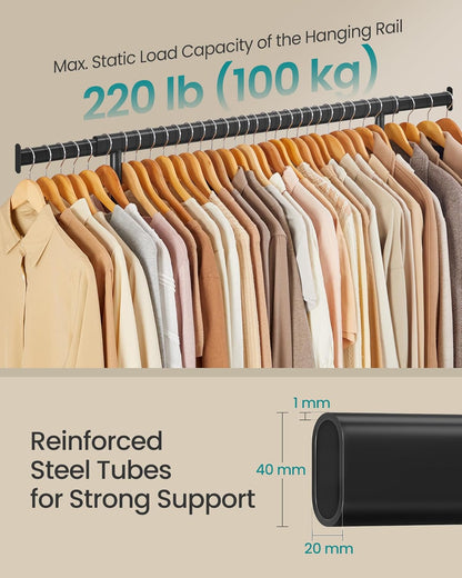 SONGMICS Clothes Rack on Wheels HSR013BKV1