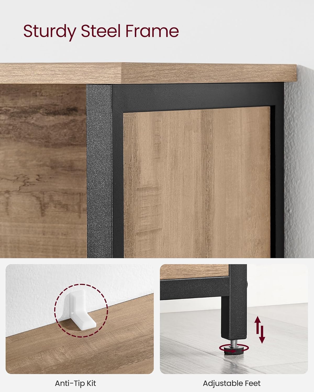 VASAGLE Freestanding Storage Cabinet LSC066B50