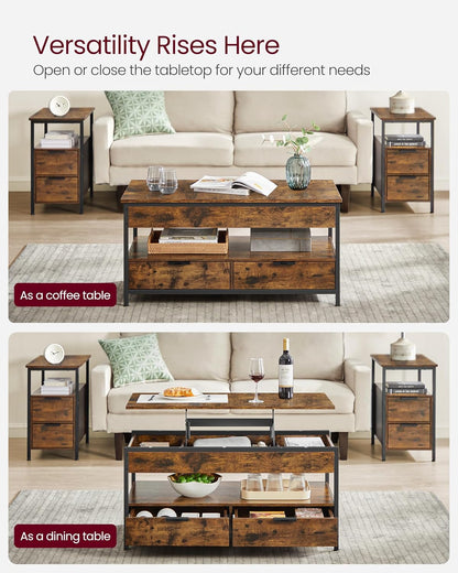 VASAGLE Lift Top Coffee Table LCT209K01