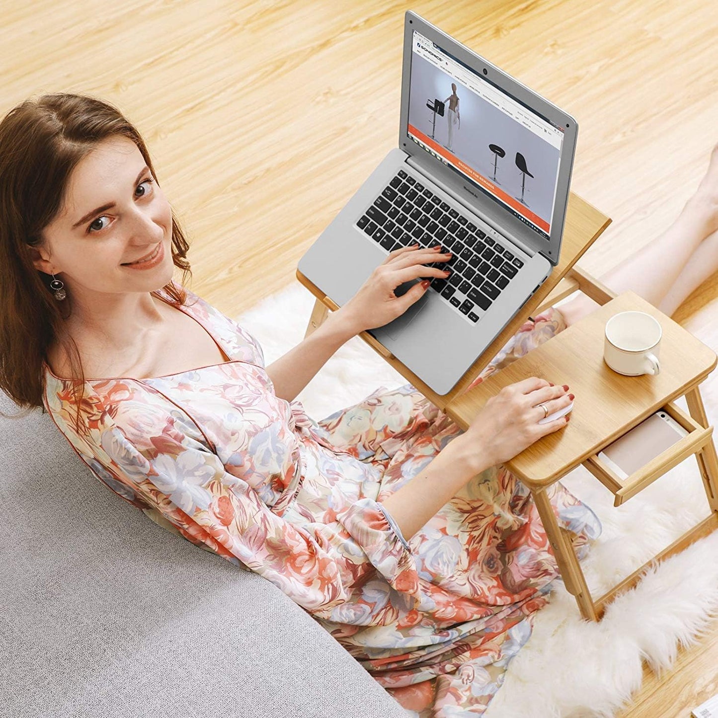 Bamboo Laptop Foldable Table