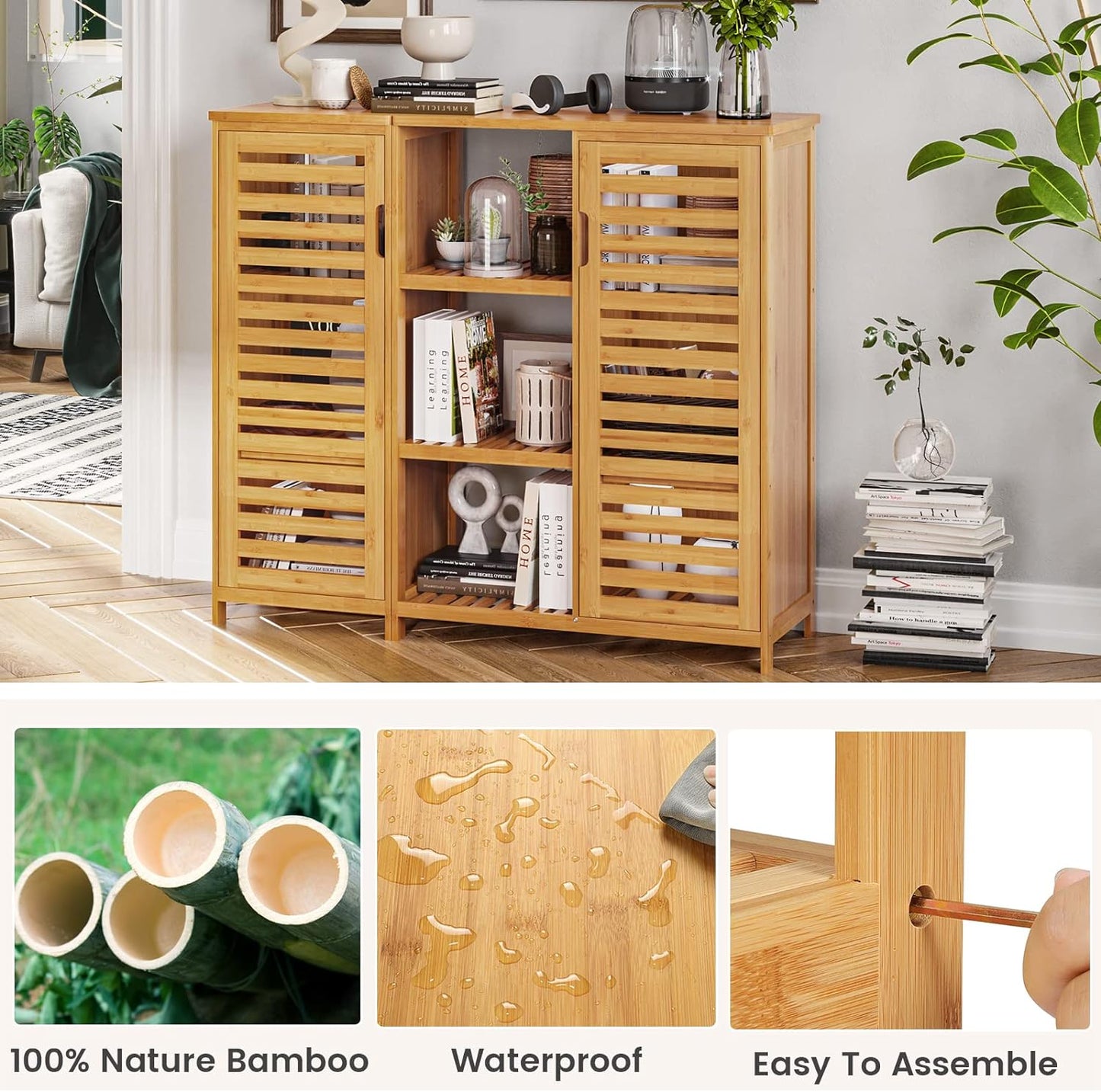 Bamboo Bathroom Storage Cabinet