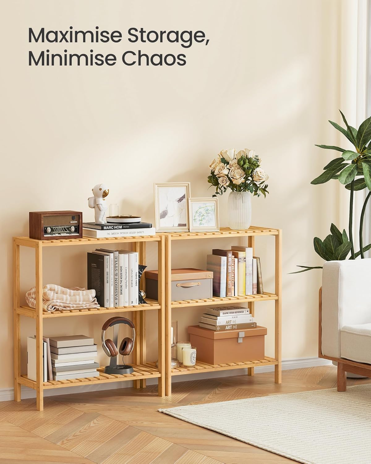 SONGMICS Bamboo Storage Shelf BCB33Y