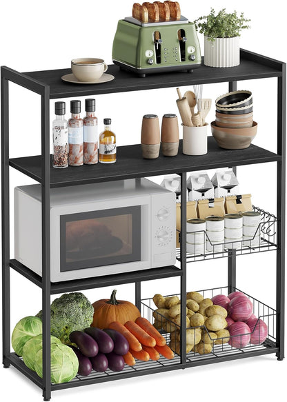 VASAGLE Microwave Kitchen Storage Cabinet