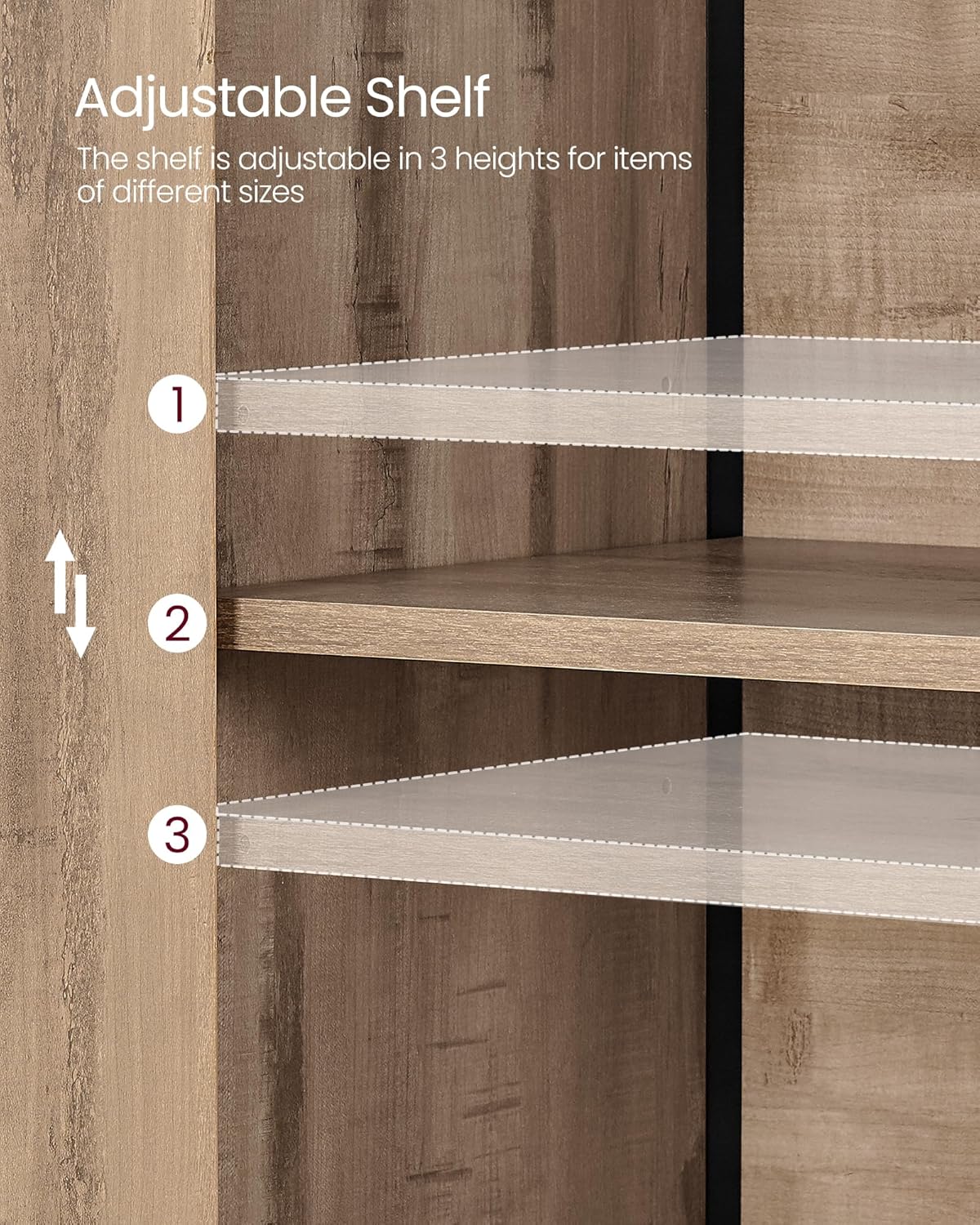 VASAGLE Freestanding Storage Cabinet LSC066B50