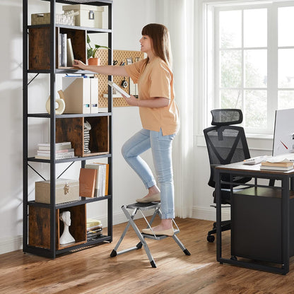 SONGMICS Folding 2 Step Ladder GSL002GY01