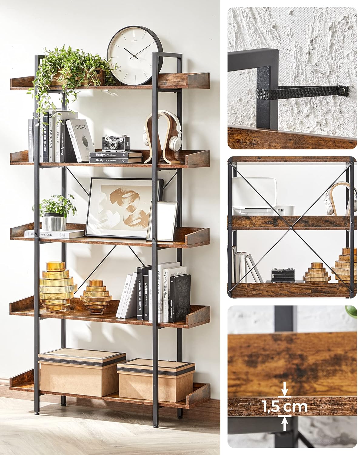 VASAGLE Bookcase LLS110B01