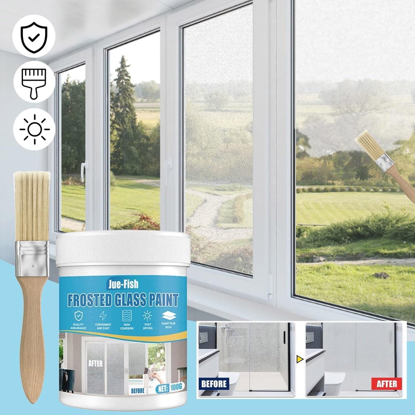 Frosted Glass Paint for Doors and Windows