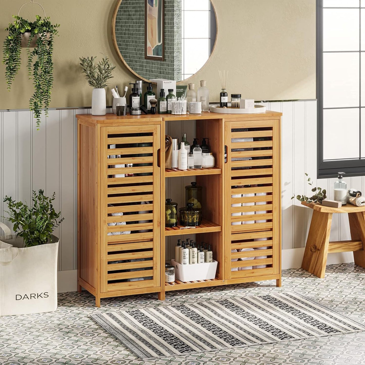 Bamboo Bathroom Storage Cabinet