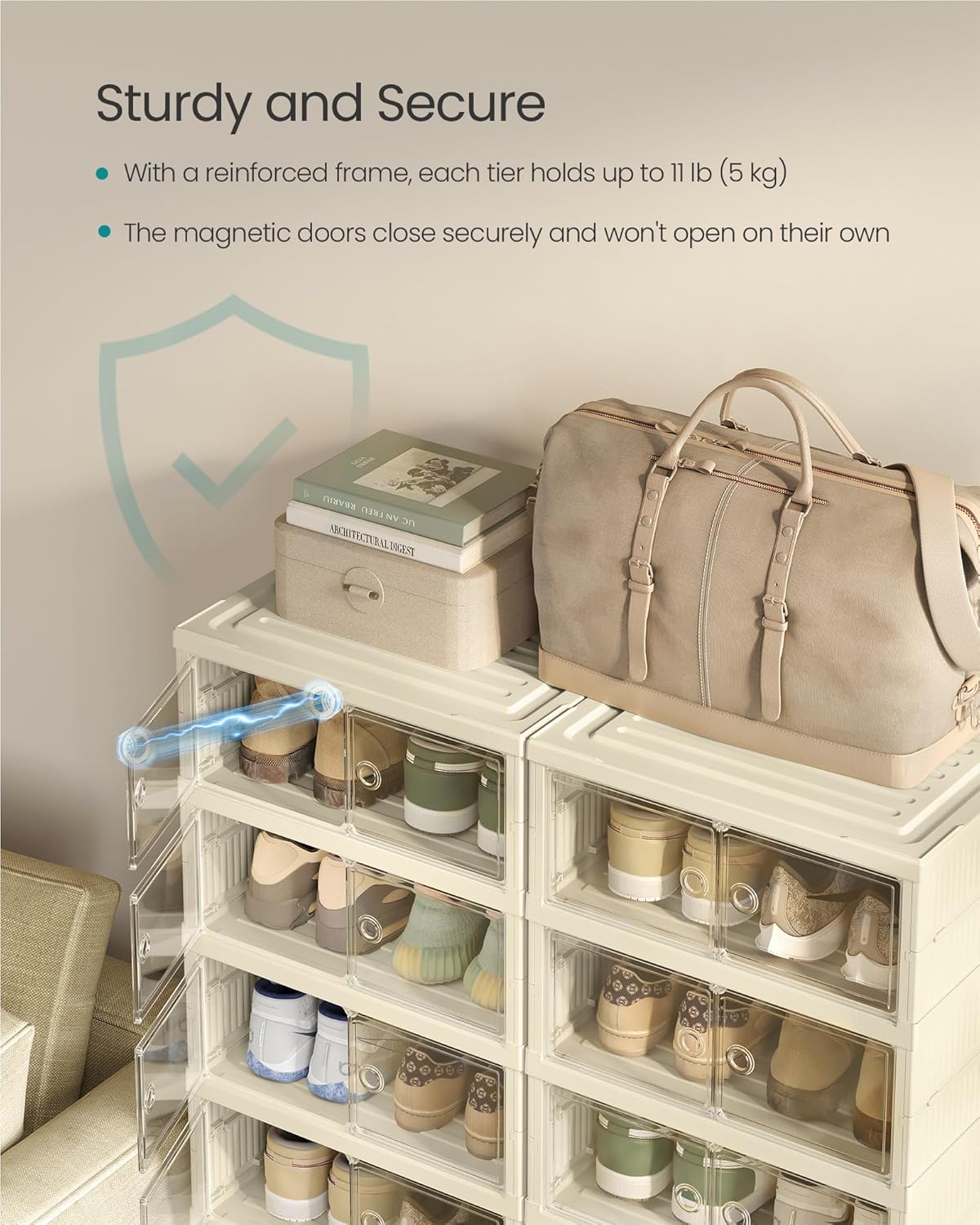 SONGMICS Foldable Shoe Rack Organiser (LSP912WD01)