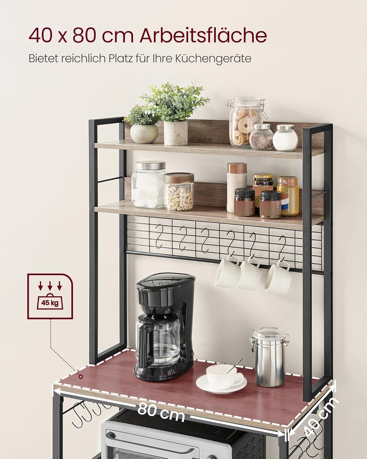 VASAGLE Kitchen Shelf KkS025B02EU