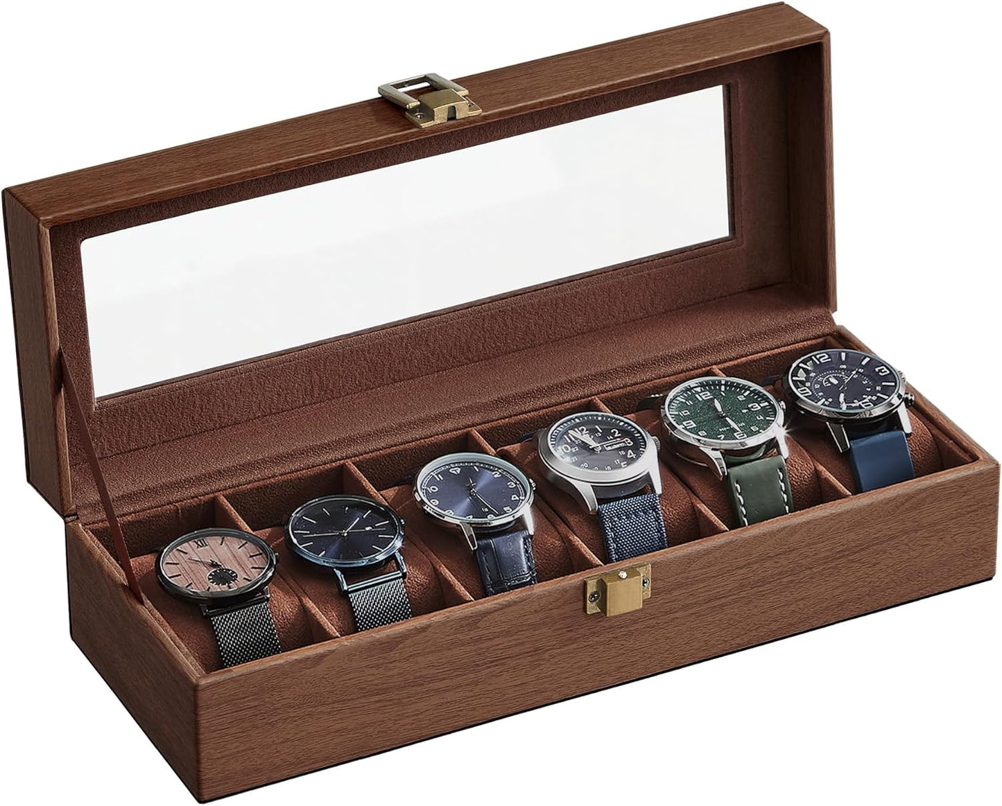 SONGMICS Watch Box with 6 Slots (JWB006K01)
