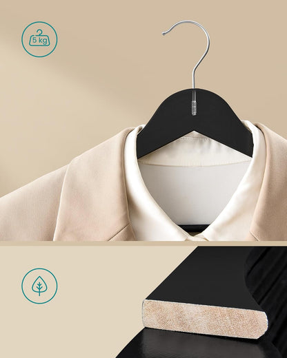 SONGMICS Slim Wooden Hangers