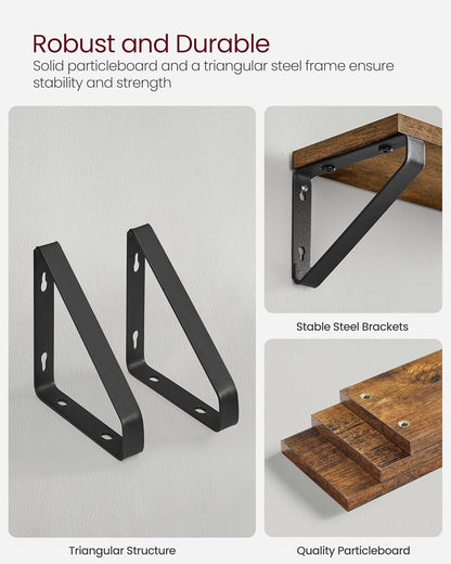 VASAGLE Set of 3 Wall Shelf LWS33BX