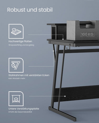 VASAGLE Gaming Computer Desk LWD192B56