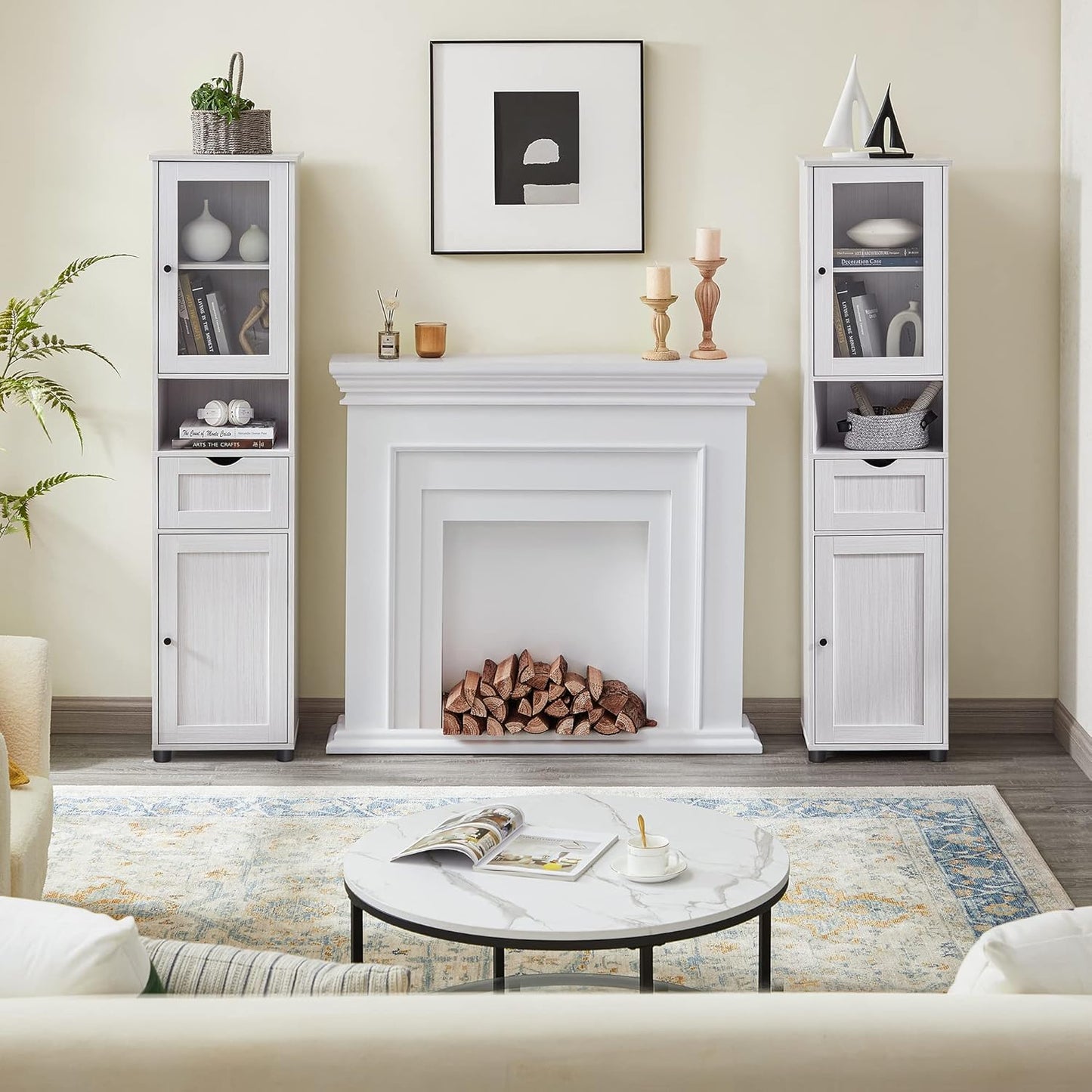 VASAGLE Tall Bathroom Cabinet BBK163T44V1