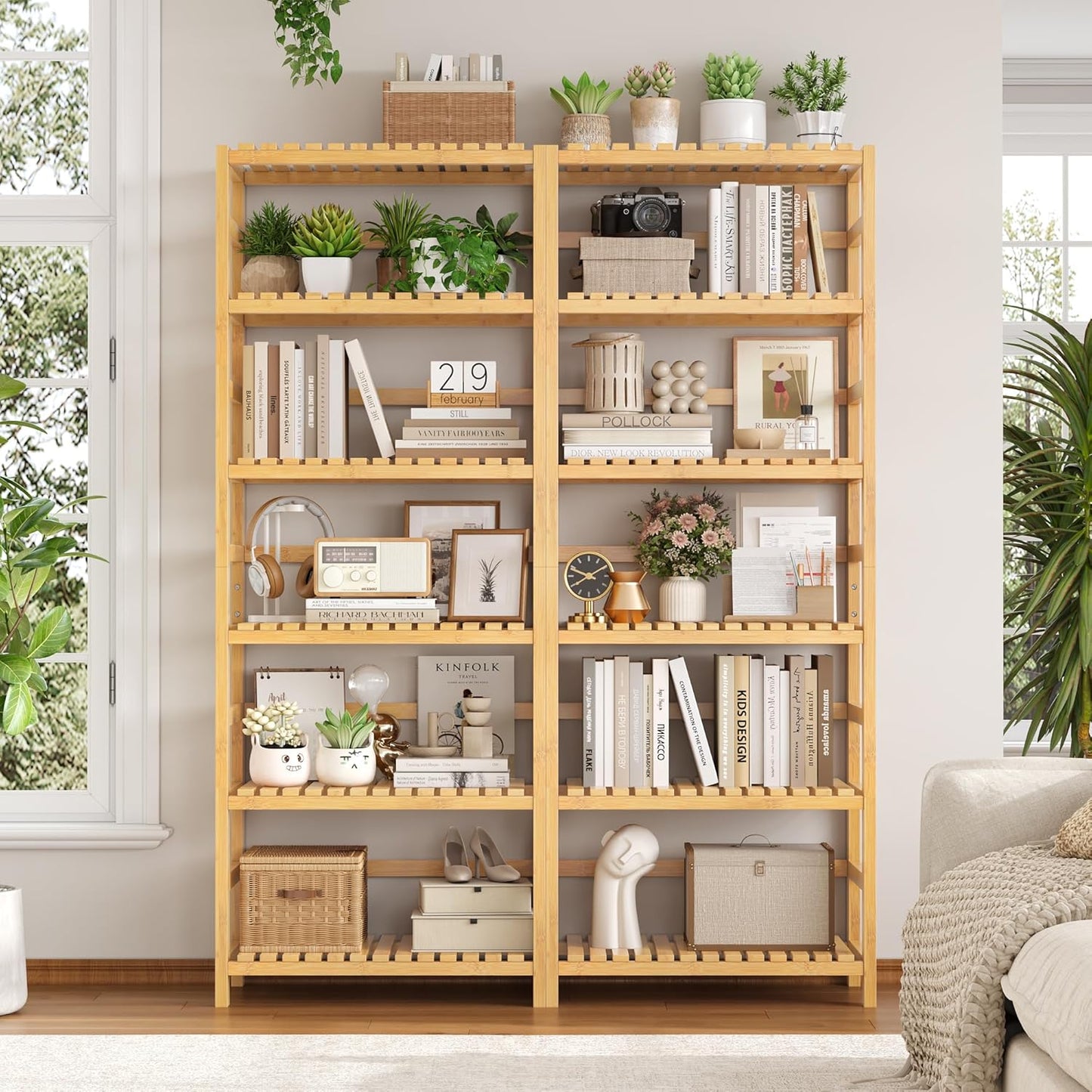 6-Tier Bamboo Shelf
