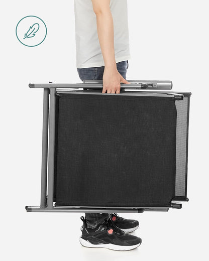 SONGMICS Sun Lounger, foldable, deck chair GCB24BK