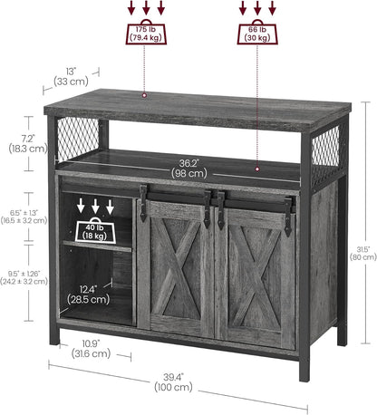 VASAGLE Sideboard, Kitchen Cabinet LSC092B04