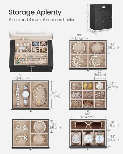 SONGMICS Jewellery Box JBC152B01