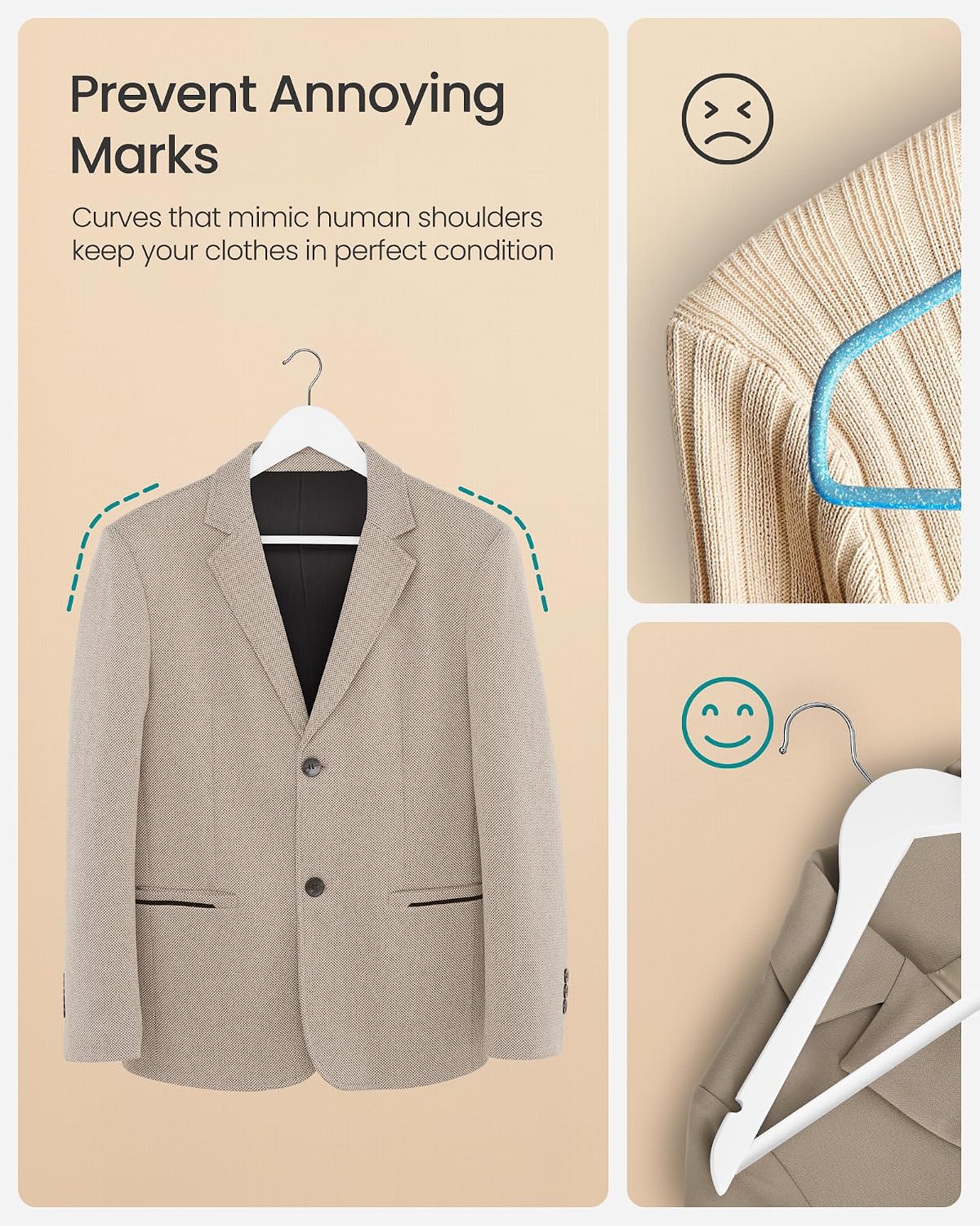 SONGMICS Wooden Hanger (CRW03W-20)