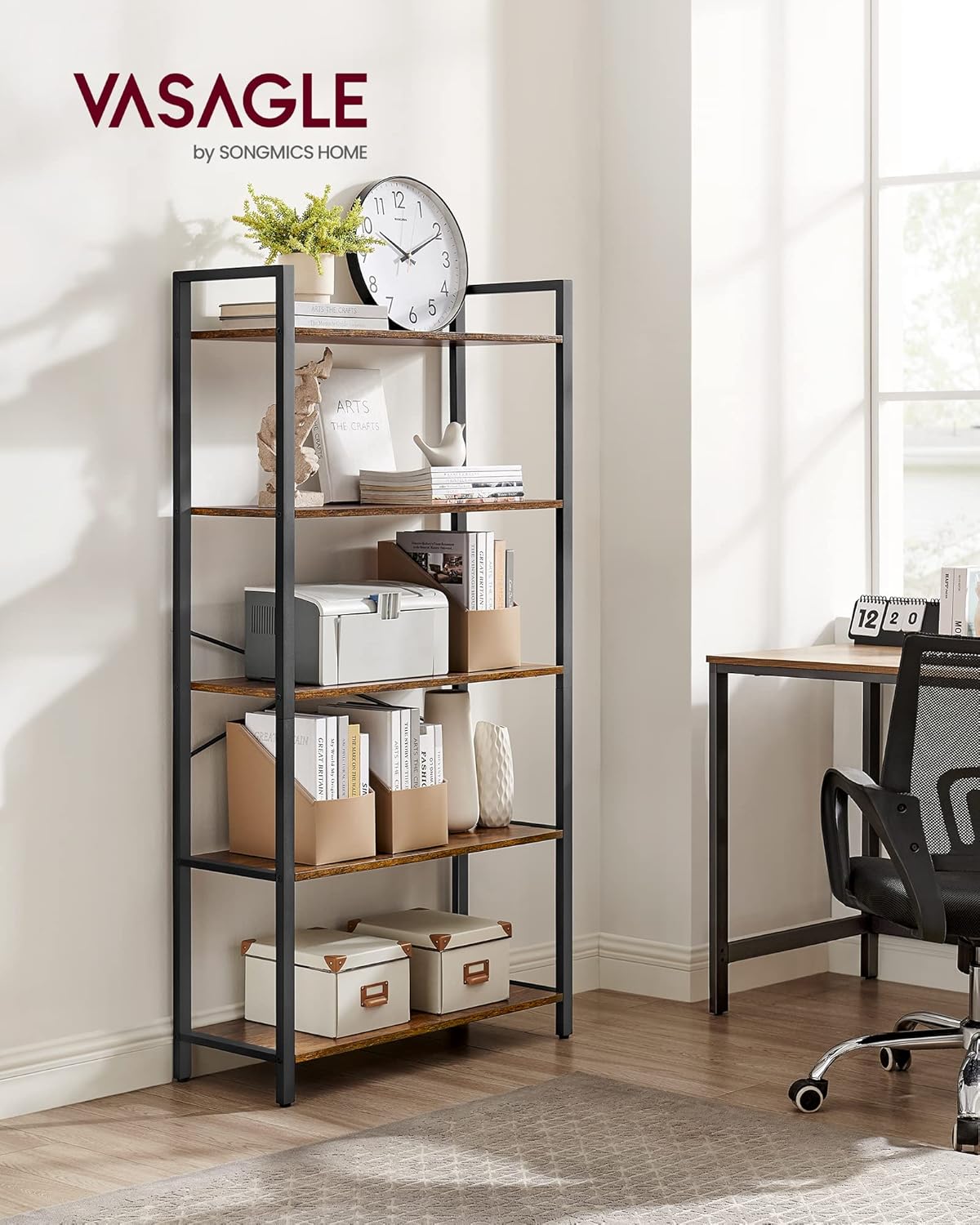 VASAGLE 5-Tier Bookshelf LLS061B01