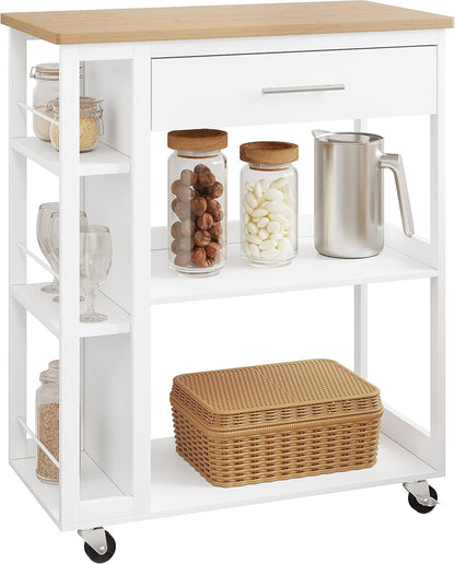 WOLTU Kitchen trolley with worktop RW051EIW