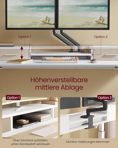 VASAGLE Height-adjustable electric desk LSD184W01