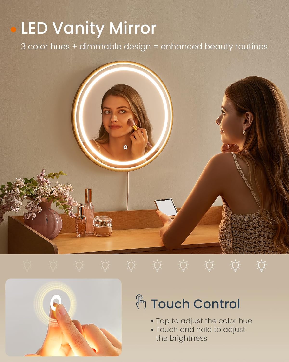 SONGMICS Vanity Desk with Mirror