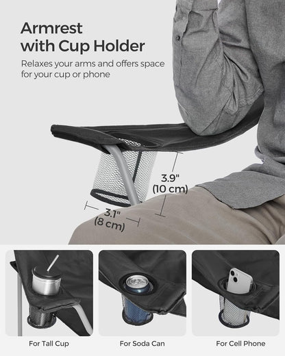 SONGMICS 2 Pack Folding Camping Chairs GCB08BK