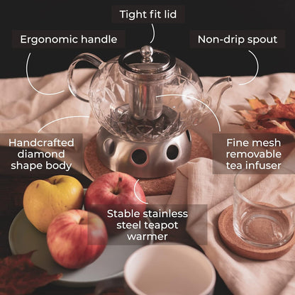 Glass Tea Pot With Removable Infuser