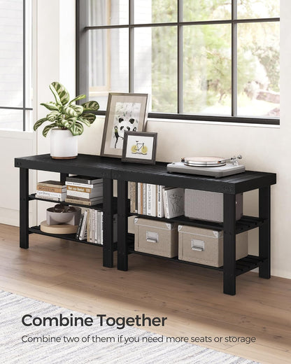 SONGMICS Bamboo Shoe Storage Bench (LBS04H)
