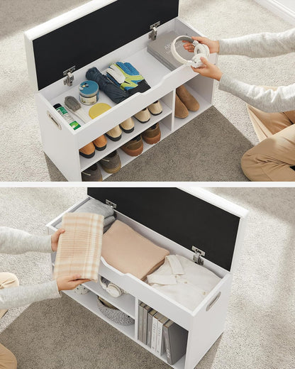 VASAGLE Padded Shoe Bench LHS030W