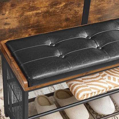 VASAGLE Shoe Bench Padded Bench (LBS75X)