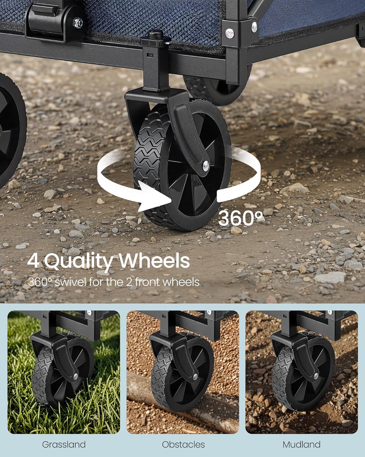 SONGMICS 90L Festival Trolley on Wheels (GFW909QE01)