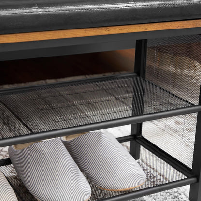 VASAGLE Shoe Bench Padded Bench (LBS75X)