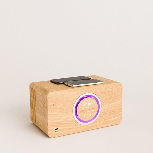 CREATE Air Pure Compact Air Purifier with Bluetooth Speaker and Wireless Charger
