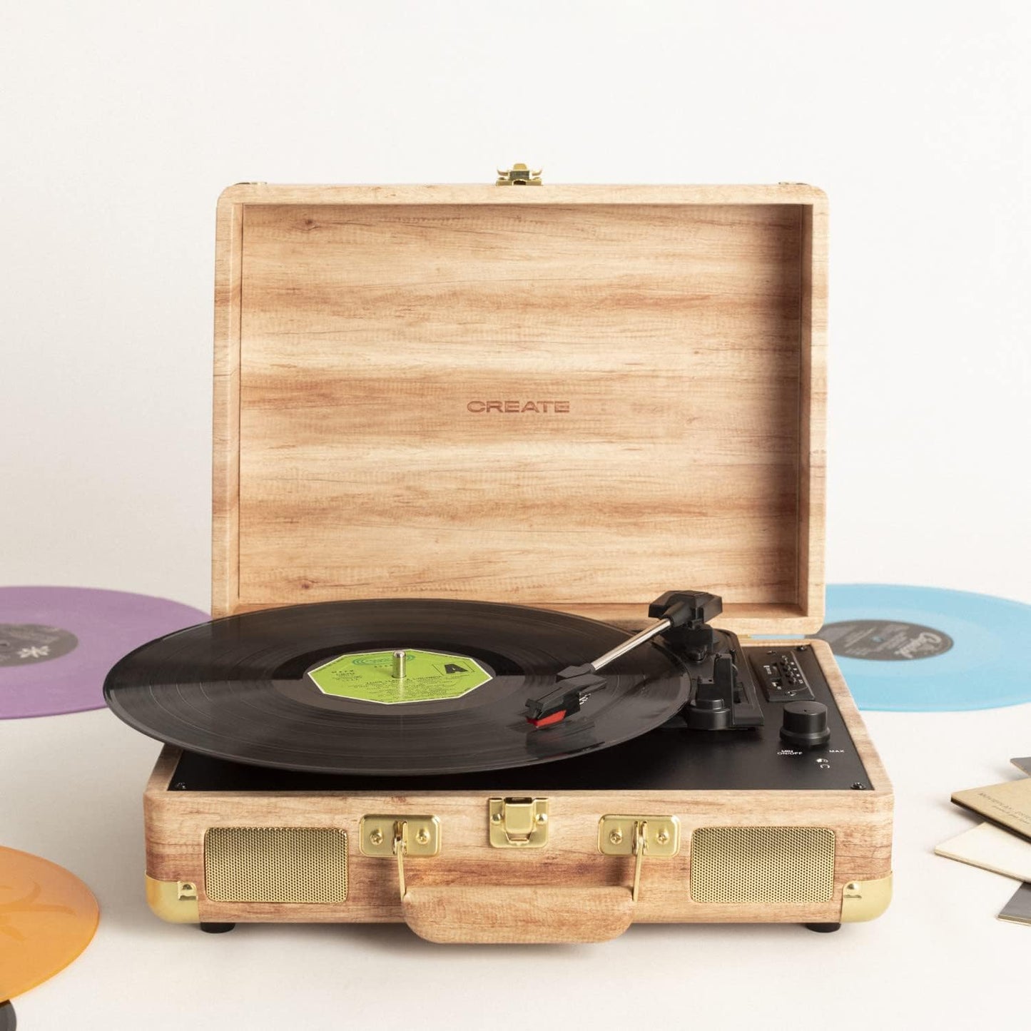 CREATE Wood Record Player