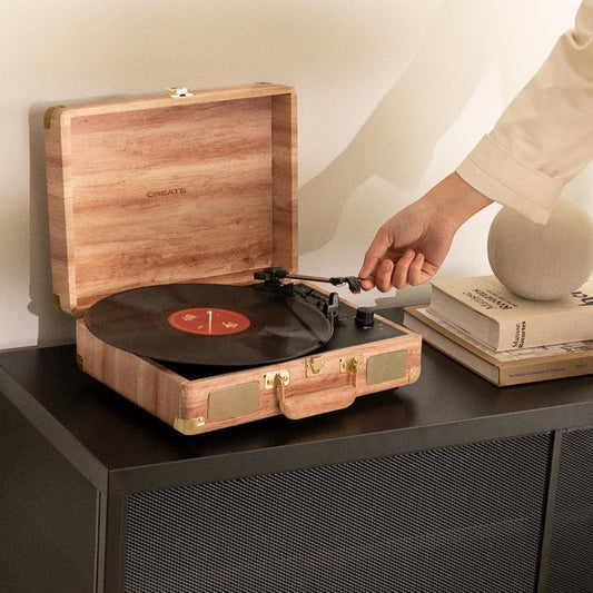 CREATE Wood Record Player