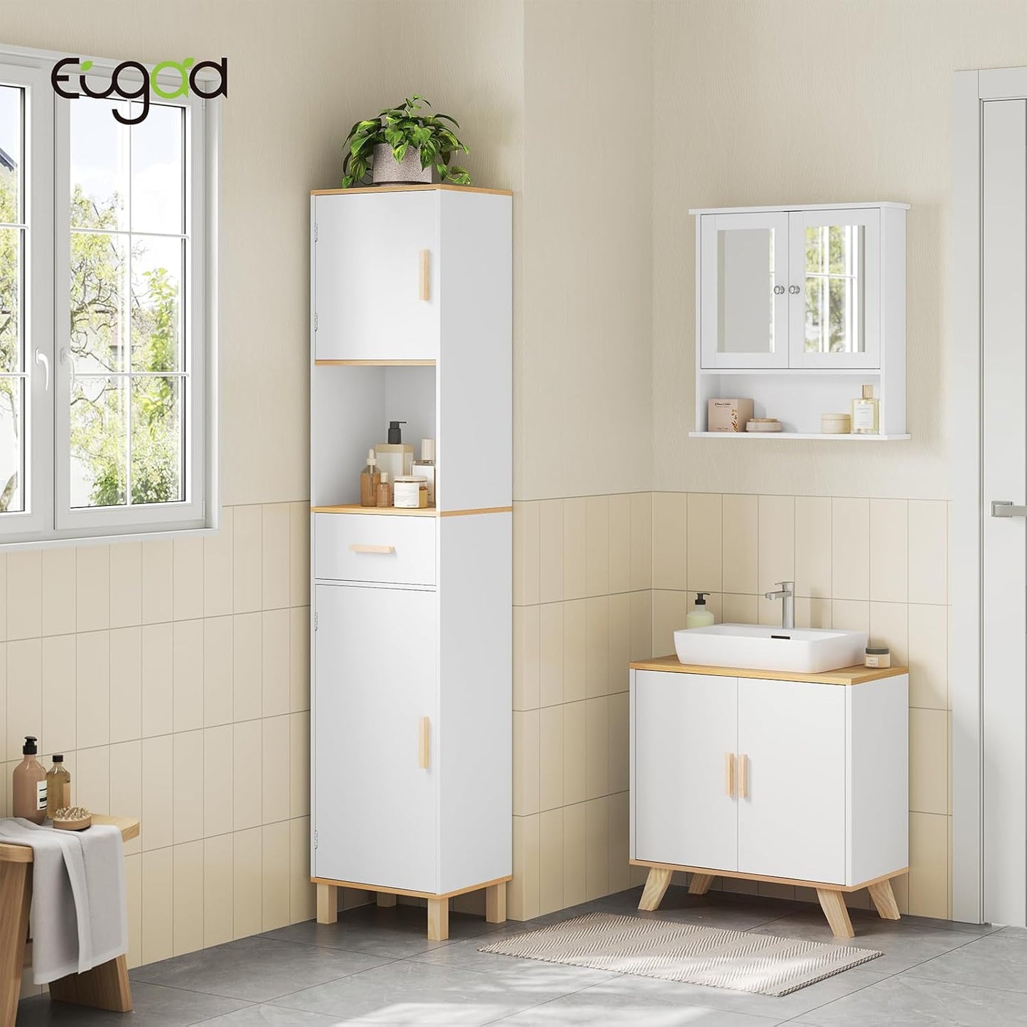EUGAD Bathroom Cabinet