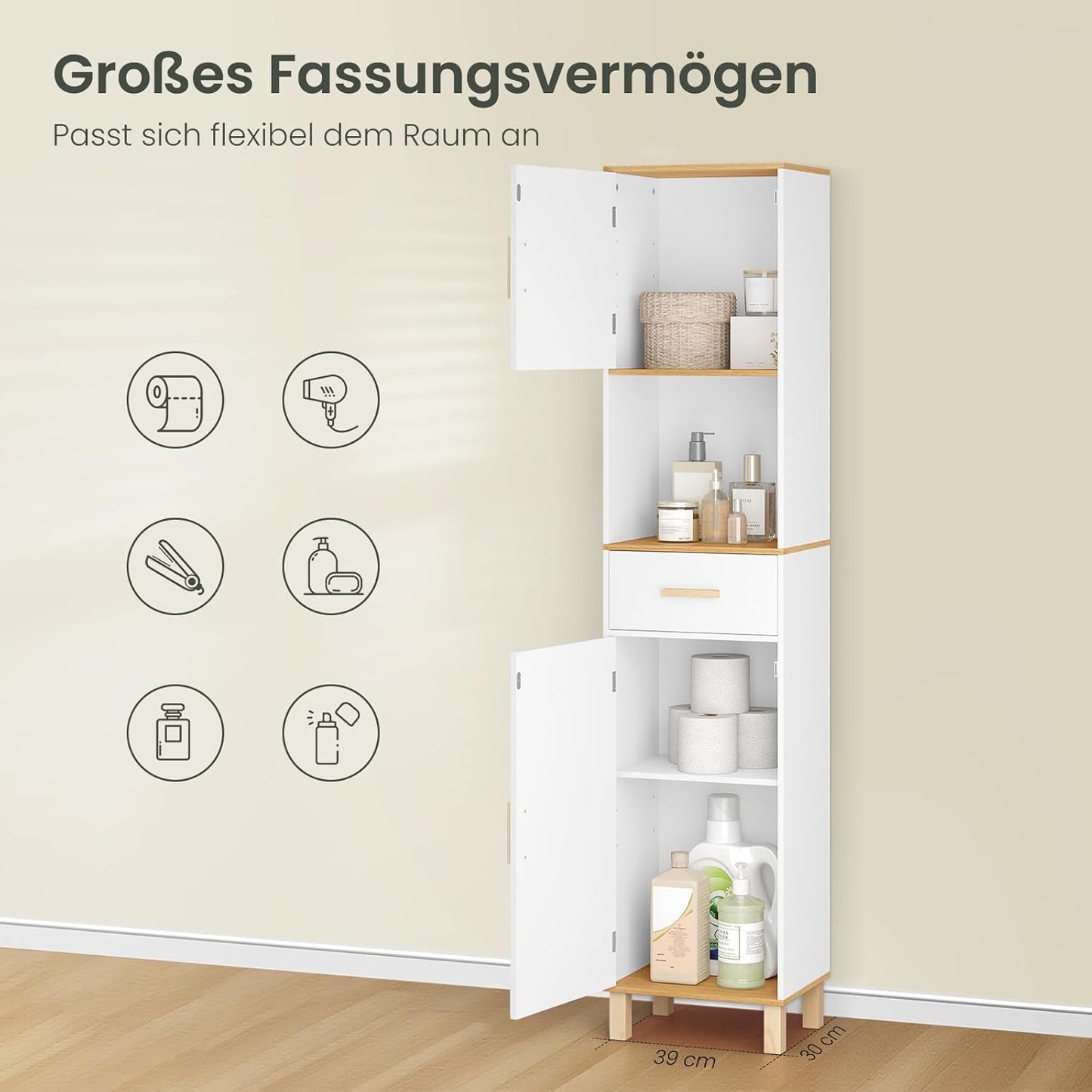 EUGAD Bathroom Cabinet