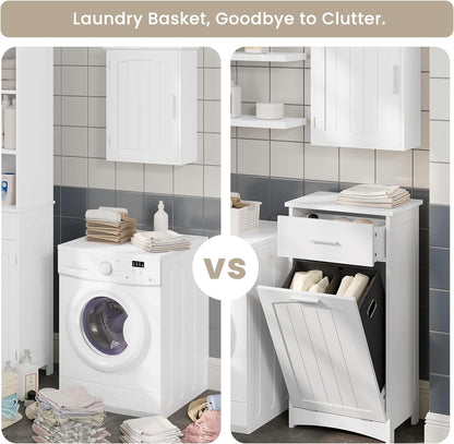 EUGAD Cabinet with Laundry Basket