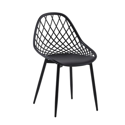 polypropylene chair with metal legs