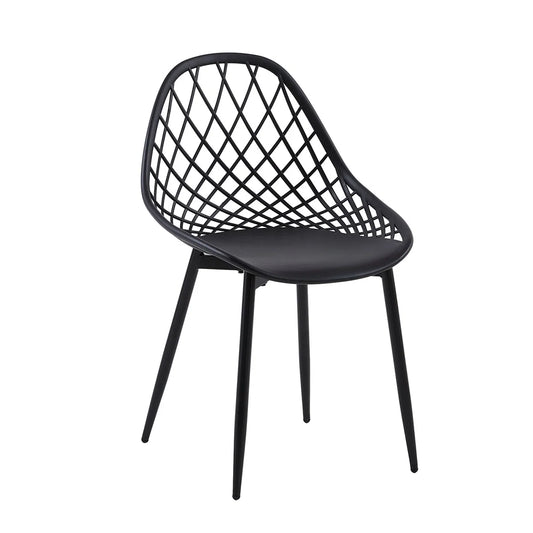 polypropylene chair with metal legs