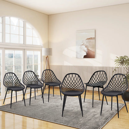 polypropylene chair with metal legs