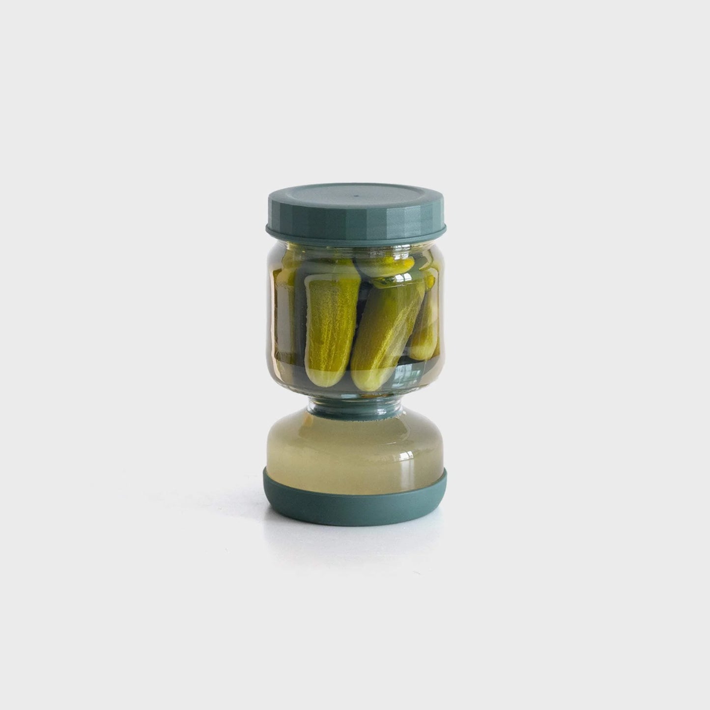 Flip-Over Glass Pickle Jar