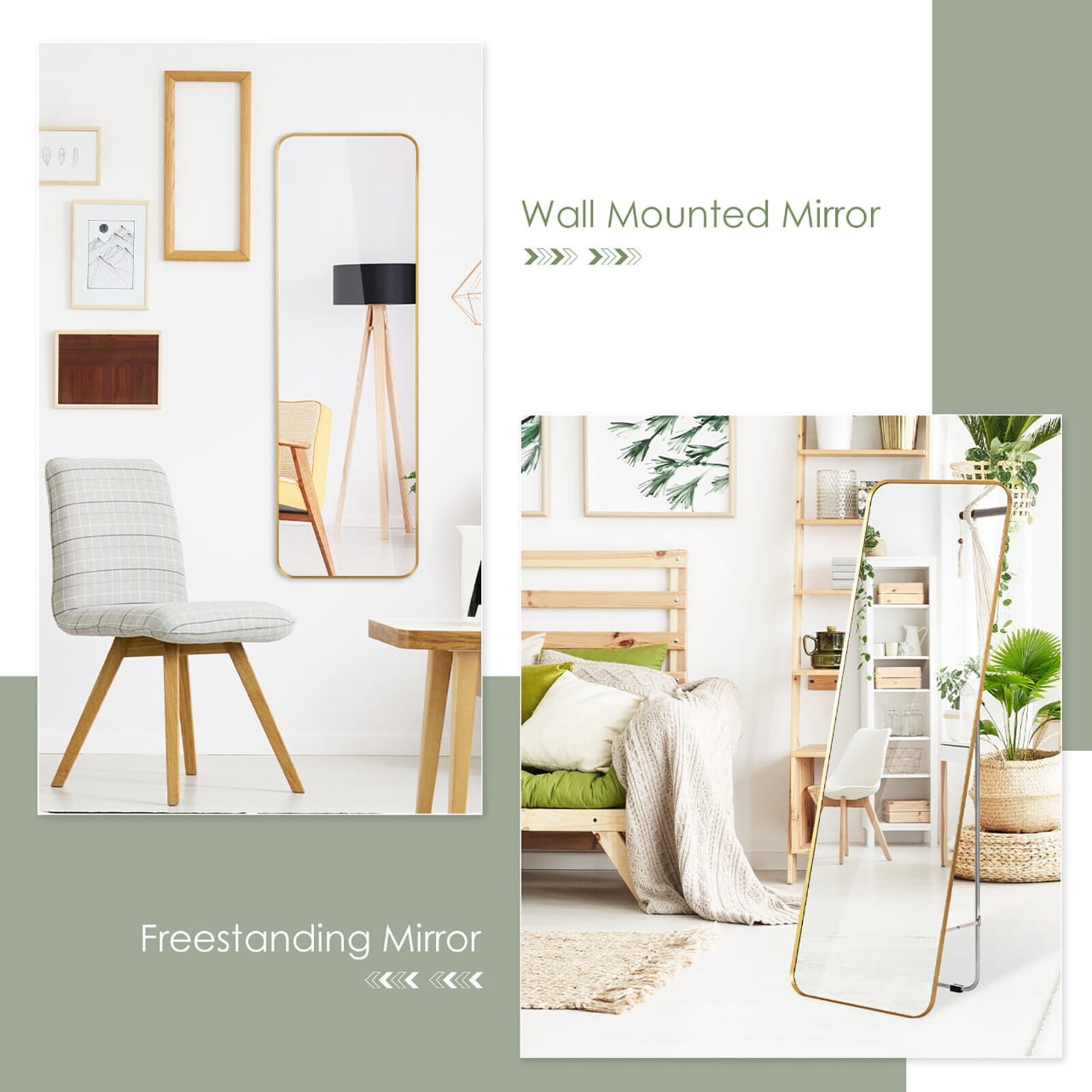 Freestanding Mirror & Wall Mounted Mirror